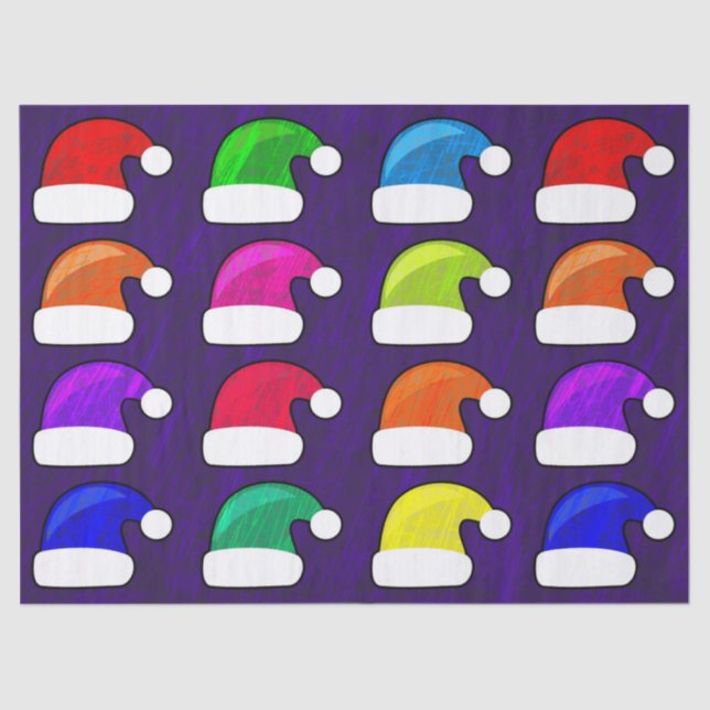Seda papel higiénico de sombreros de santa (Anverso)