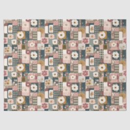 Seda Papel higiénico del patrón de patchwork floral