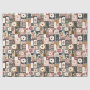 Seda Papel higiénico del patrón de patchwork floral