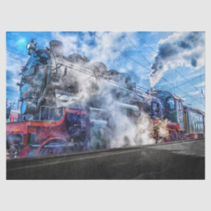 Seda papel higiénico del tren de vapor