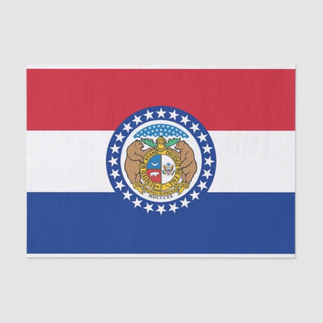 Seda Papel higiénico patriótico con bandera de Misuri,  (Anverso)