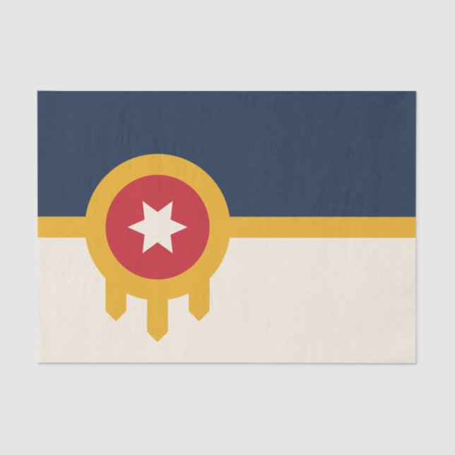 Seda Papel higiénico patriótico con bandera de Tulsa, E (Anverso)