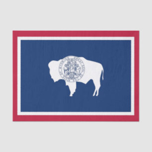 Seda Papel higiénico patriótico con bandera de Wyoming,