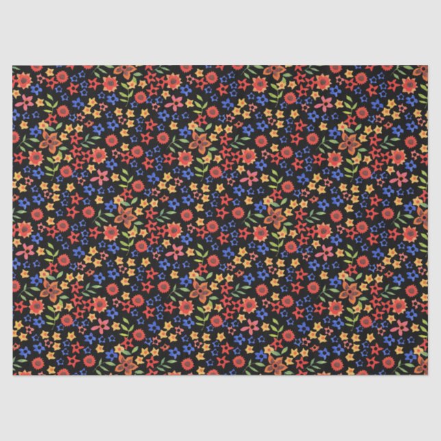 Seda Papel higiénico Personalizado floral retro de moda (Anverso)