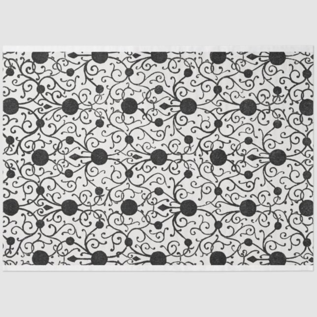 Seda Papel negro y blanco de descomposición (Anverso)