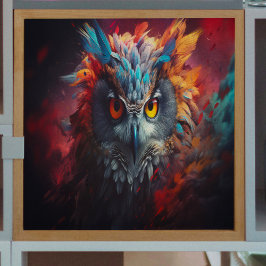 Seda Papel para el tapete de la desunión de búho de col