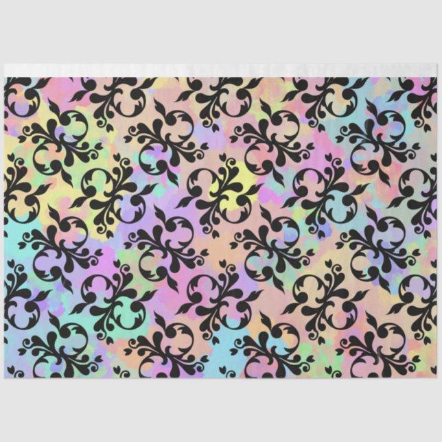 Seda Papel pintado de arcoiris vintage (Anverso)