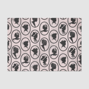 Seda Papel pintado de la silueta del vintage