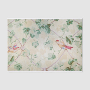 Seda Papel pintado vintage de pájaro y hiedra