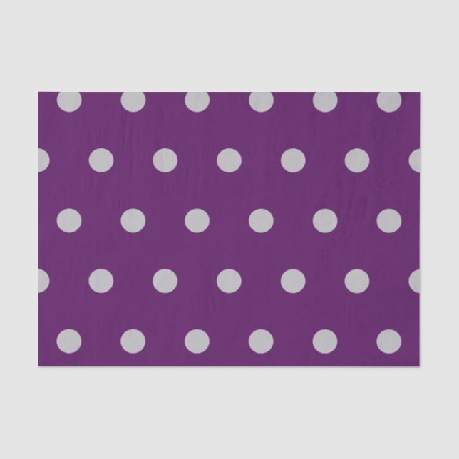 Seda Papel polka de tejidos de punto (Plum & Silver) (Anverso)