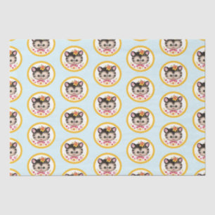 Seda Papel retro Gatito envuelto de papel plano conjunt