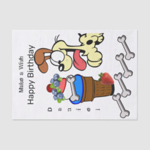 Seda Papel tapicero Hueso de perro Helado Crema