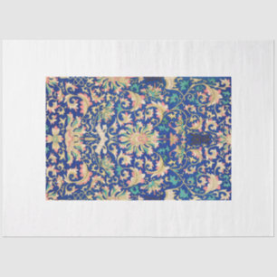 Seda Papel tapiz de damasco azul de origen