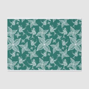 Seda Papel tapiz de hoja (Esmeralda)