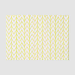 Seda Papel tapón de Chevron - Amarillo en blanco