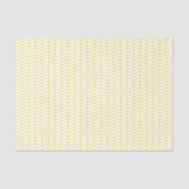 Seda Papel tapón de Chevron - Amarillo en blanco (Anverso)
