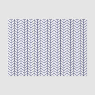 Seda Papel tapón de Chevron - Azul marino en blanco