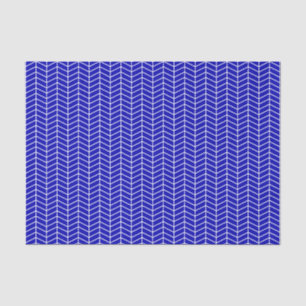 Seda Papel tapón de Chevron - Blanco sobre el azul real