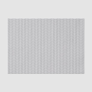 Seda Papel tapón de Chevron - Blanco sobre gris