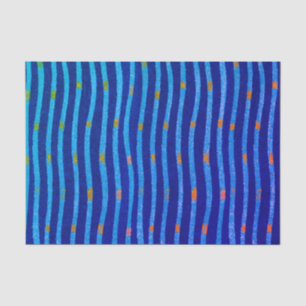 Seda Papel Tejido AZUL DE ONDA AZUL