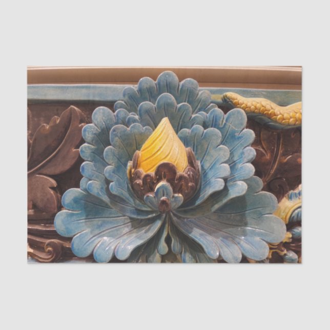 Seda Papel Tejido De Flor De Lotus (Anverso)