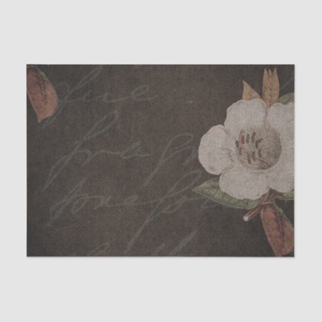 Seda Papel Tejido de la descomposición de la flor de co (Anverso)