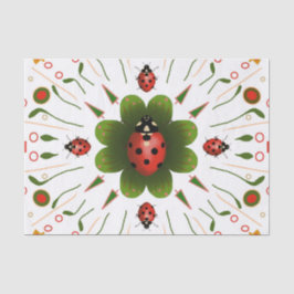 Seda Papel Tejido De Ladybug