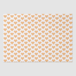 Seda Papel Tejido del patrón de corazón de Naranja de l