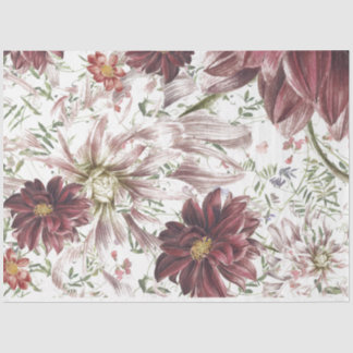 Seda Papel Tejido/Desconchado del jardín de Dahlia