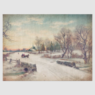 Seda Papel Tejido o Desenvolver de Winter Wonderland
