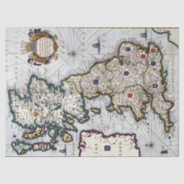 Seda Papel Tejido o Papel de Descascarillado - Mapa Vin