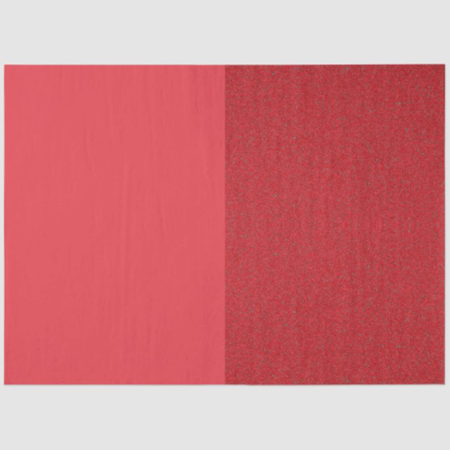 Seda Papel Tejido Rojo de Tomate - Dividido suave y esp (Anverso)