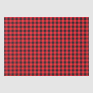 Seda Papel Tejido Rojo Y Negro Tejido De Búfalo