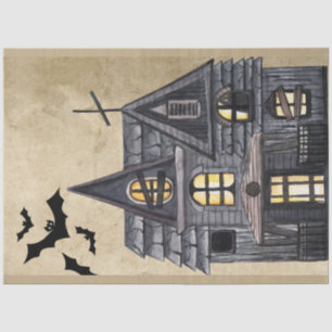 Seda Papel teñido espeluznante gótico de Halloween