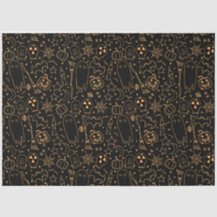 Seda Papel teñido espeluznante gótico de Halloween