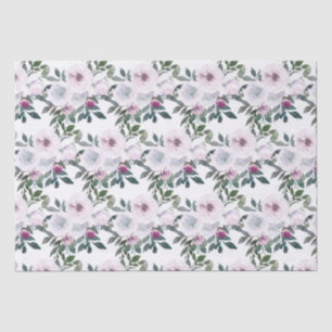Seda Papel tisú acuarela de florales de primavera román
