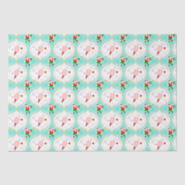 Seda Papel tisú con el patrón de Santa Navidad Pickleba