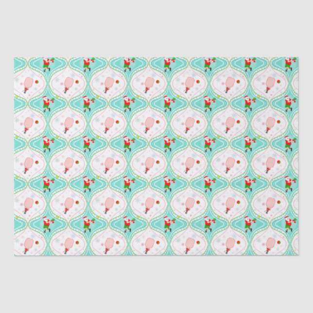 Seda Papel tisú con el patrón de Santa Navidad Pickleba (Anverso)