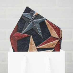 Seda Papel tisú con estrellas de diseño patriótico