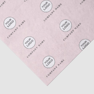 Seda Papel tisú con logotipo de empresa rosa chic