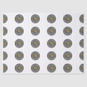 Seda Papel tisú con patrón de firma de All Virgo Everyt