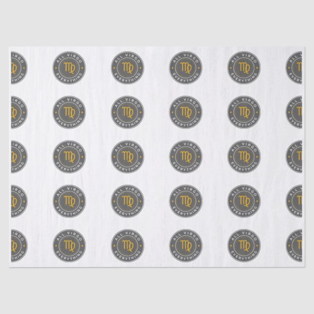 Seda Papel tisú con patrón de firma de All Virgo Everyt (Anverso)