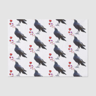 Seda Papel tisú Corazones de Cuervo