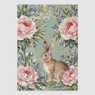 Seda Papel tisú de acuarela del conejo de Pascua capric