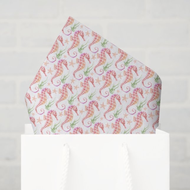 Seda Papel tisú de caballito de mar (Bolsa de regalo)
