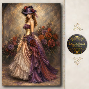Seda Papel tisú de Dama del Jardín de Rosas Victoriano