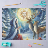 Papel tisú de Diosa del Solsticio de Invierno Bosq