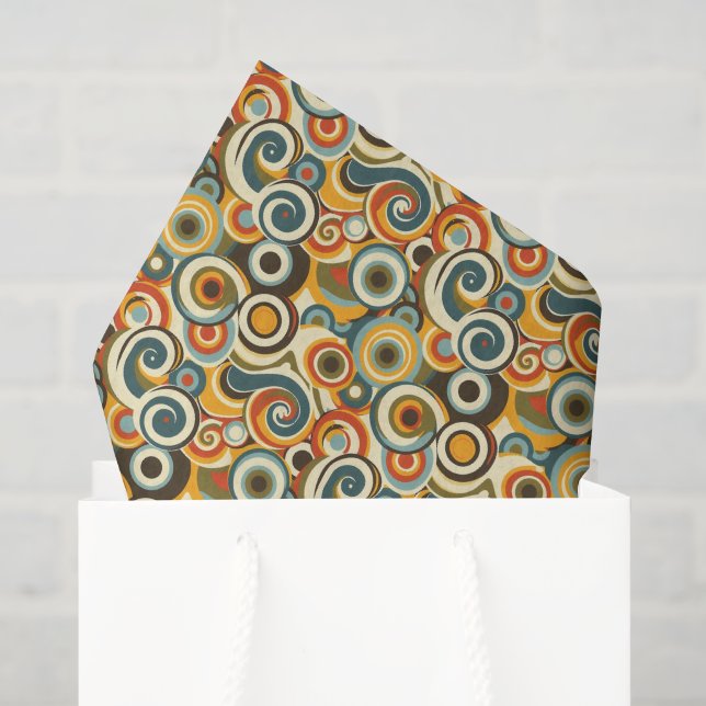 Seda Papel tisú de fiesta con patrón de baldosas retro  (Bolsa de regalo)