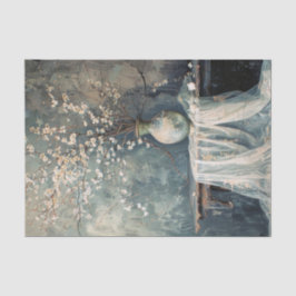 Seda Papel tisú de flores románticas y naturaleza muert