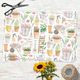 Seda Papel tisú de herramientas de jardinería floral ac